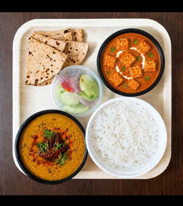 Paneer Butter Masala+ Dala Roti Rice Thali