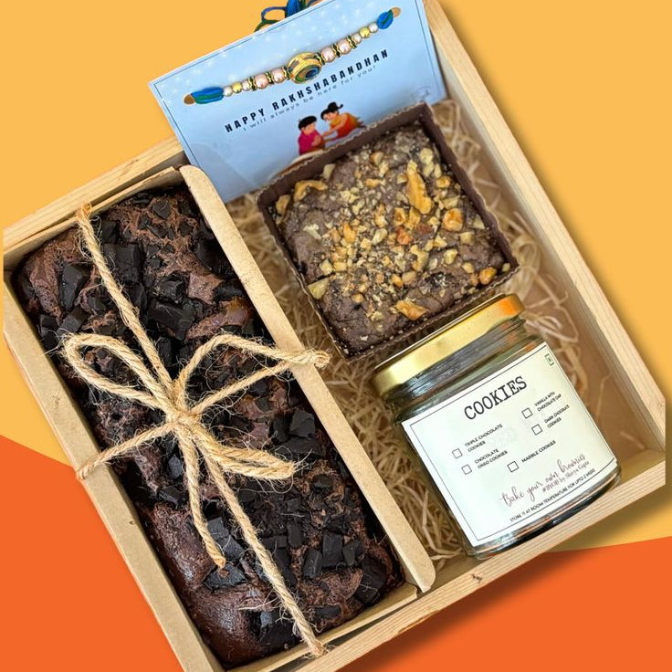 Chocolate Cake and cookie Gift Box