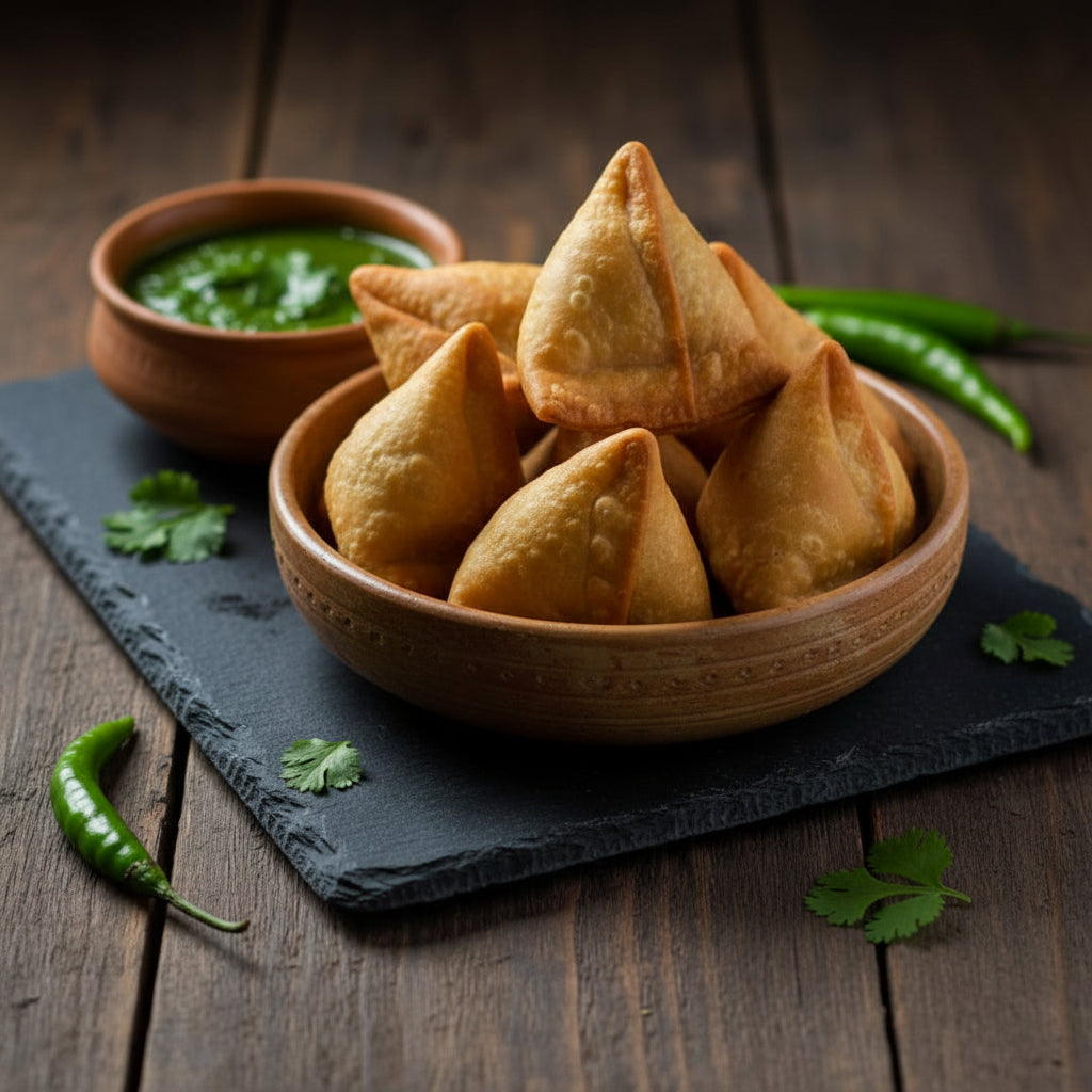Mini Samosa with Chutney