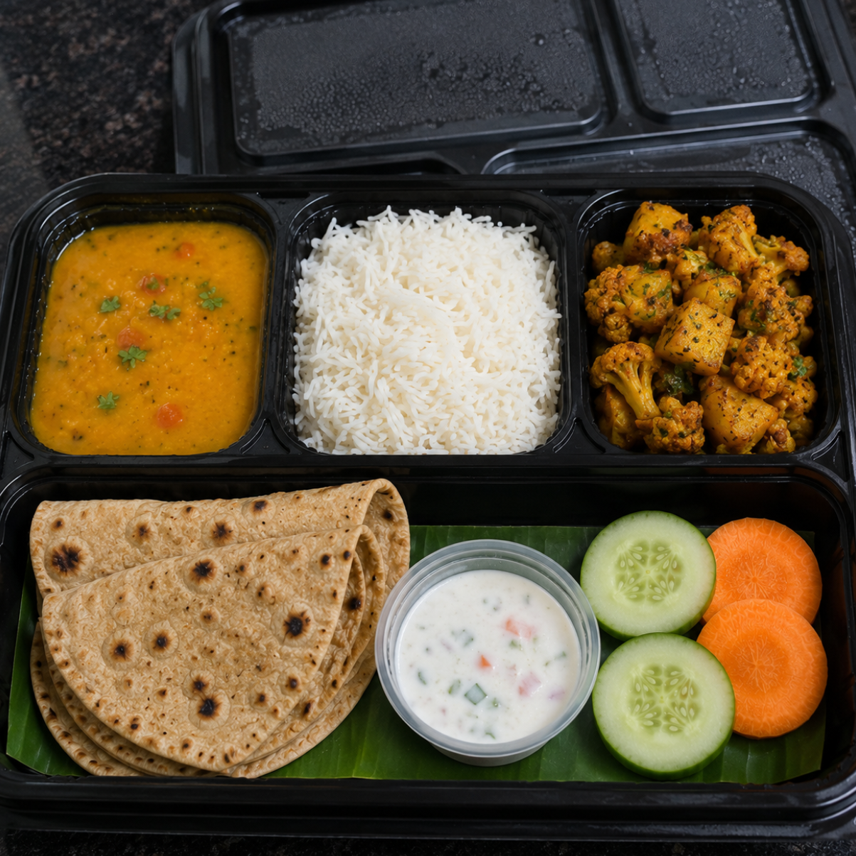 Gobi alu Roti Full Thali