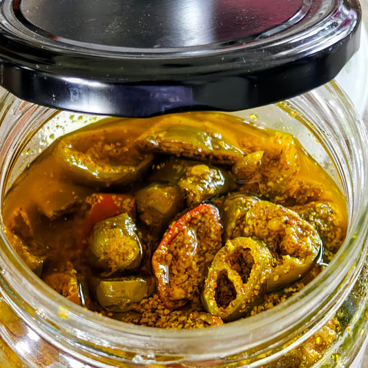 Green Chilly Pickle ( Sarso based )