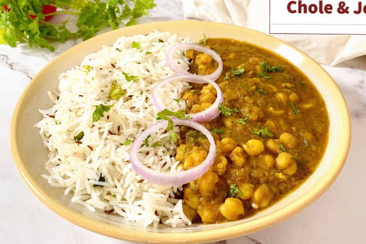 Chole & Jeera Rice with Salad