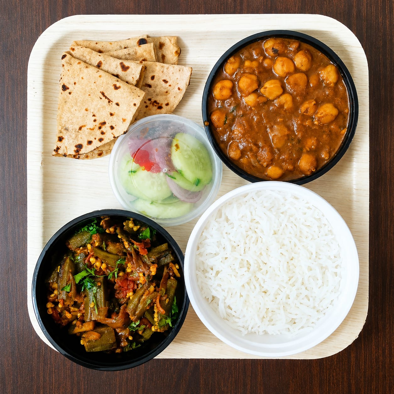 Chole Bhindi Thali