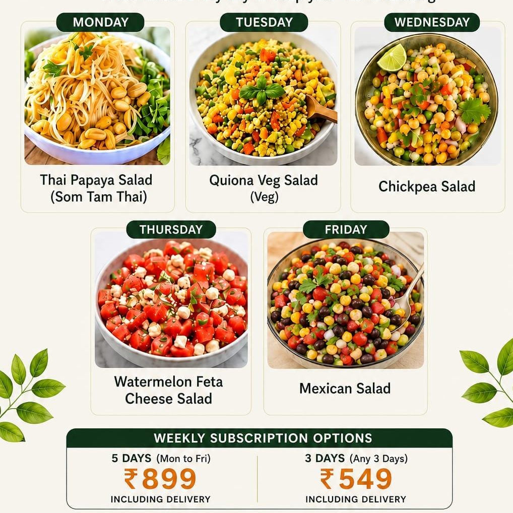 5 days & 3 days in a week - Salad subscription