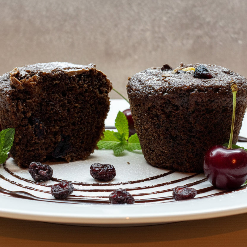 Eggless Chocolate Cranberry Muffins (1pc)
