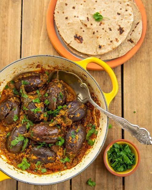Stuffed Brinjal Thali