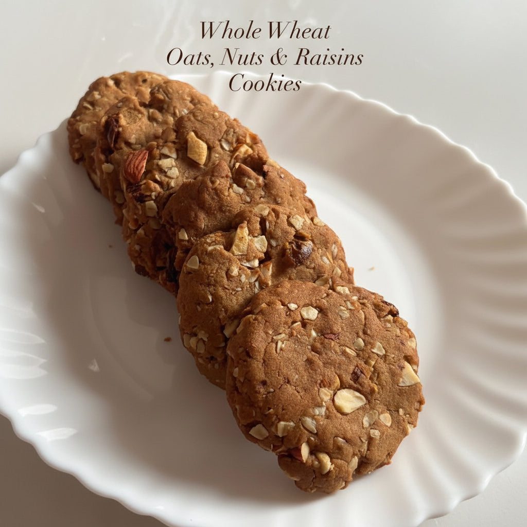 Whole wheat Oats Nuts & Raisins cookies