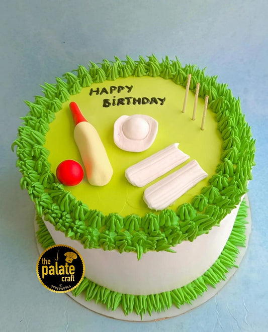 Cricket theme cake by Pooja