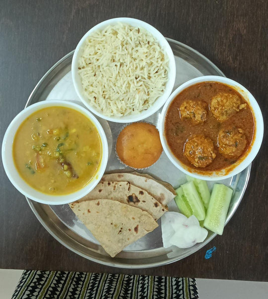 Chicken Kofta Curry + Roti +Pulao Thali
